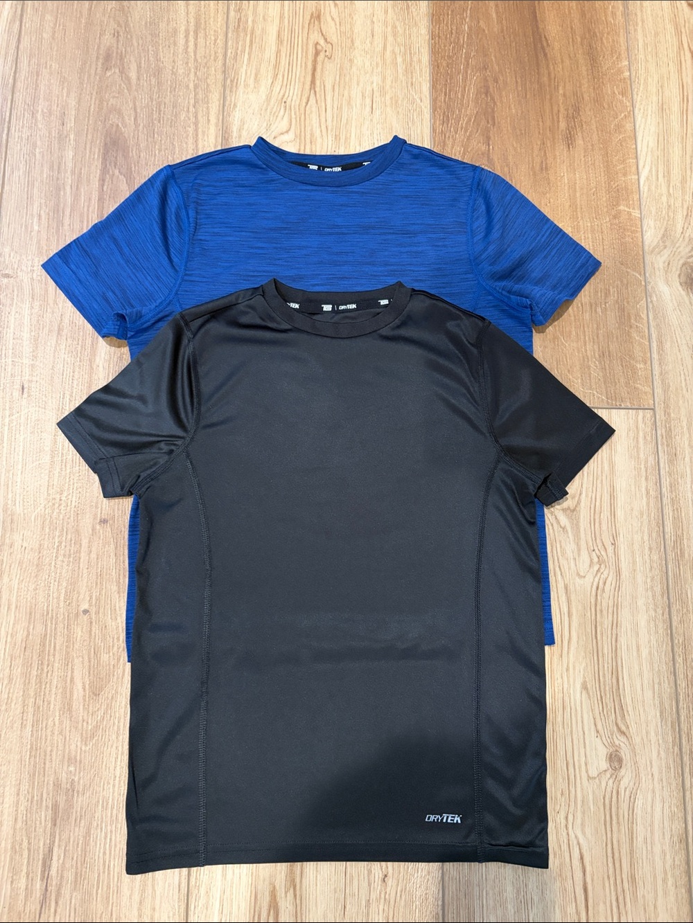 Tek Gear Dri-Fit Boys Short-Sleeve Crew Neck Shirts - 2 pack Black & Blue